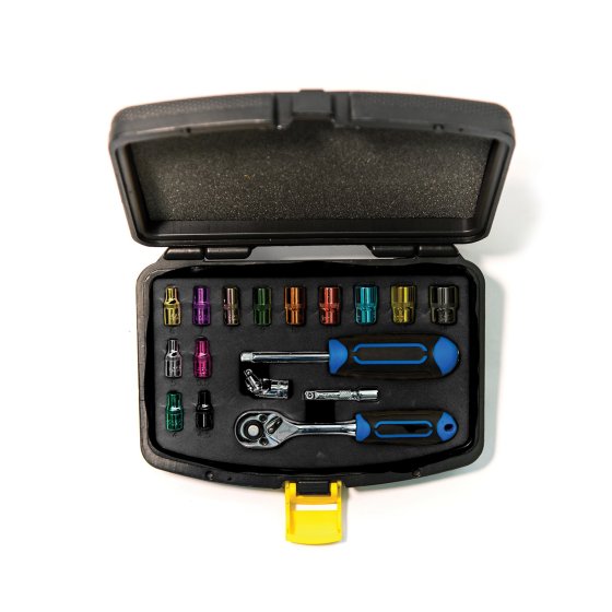 Coloured Socket Set 1/4" 17pc